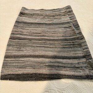 Striped Gray Knit Skirt